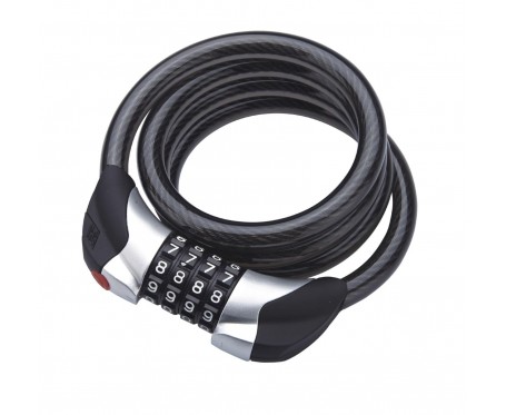 Combination Bike lock & cable Re-Settable Black 12 x 1800mm Bicycle